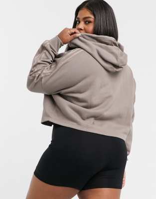 brown cropped hoodie