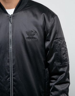adidas originals black bomber jacket