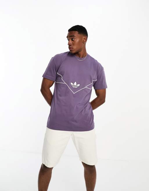 adidas Originals – Next – Lila t-shirt med logga på bröstet