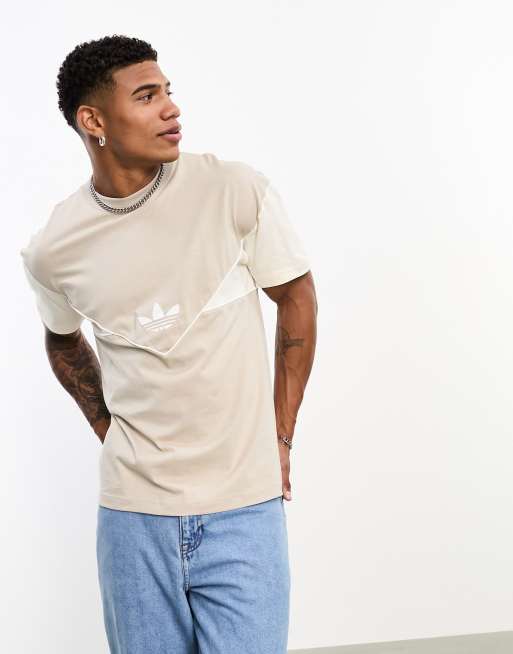 adidas Originals - Next - T-shirt beige con logo sul petto
