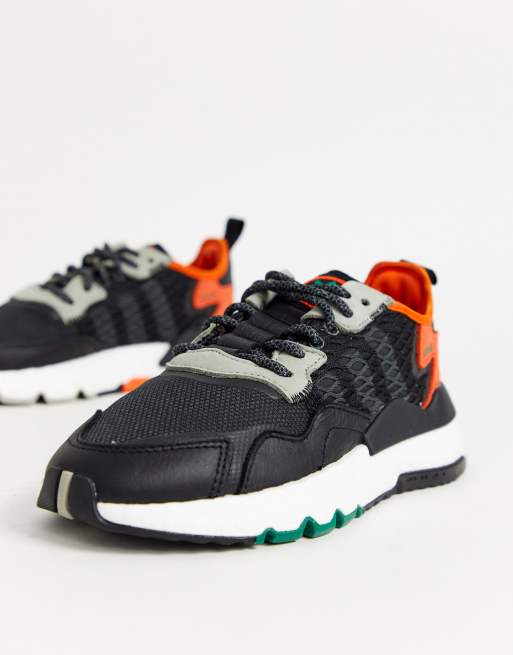 Adidas nite jogger noir orange new arrivals