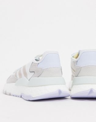 adidas originals nite jogger in white and ice mint