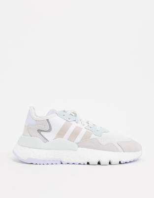 adidas originals nite jogger in white and ice mint