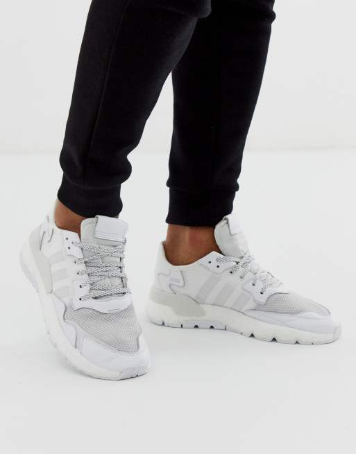 Adidas nite store joggers white