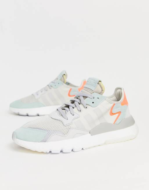 Adidas originals nite jogger 2025 reflective sneakers in white