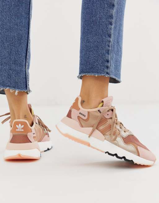 Adidas Originals Nite Jogger Sneaker In Rose Gold Asos