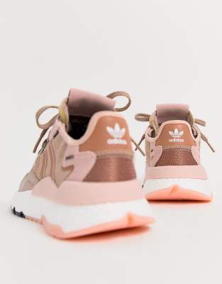 adidas originals nite jogger trainer in rose gold