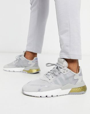 adidas grey and gold shoes