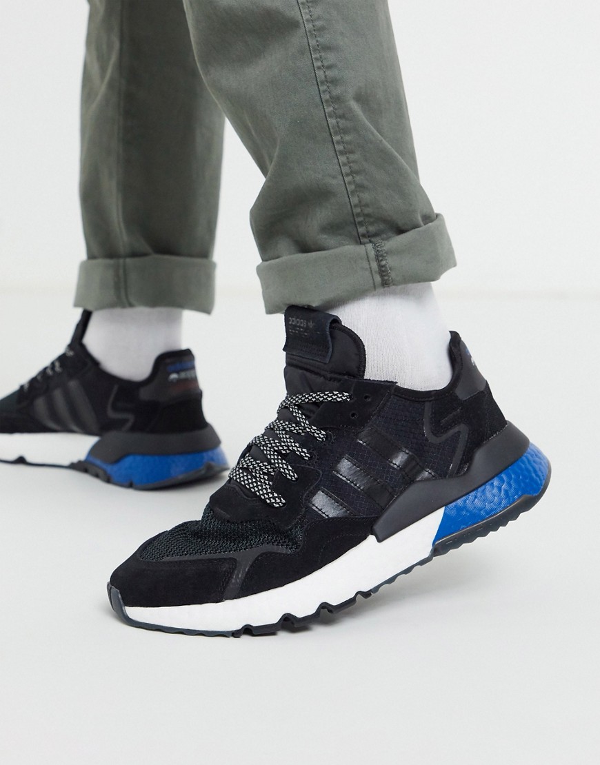 adidas Originals nite jogger sneakers in black space tech pack