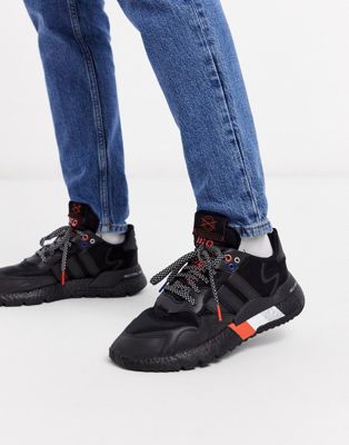 adidas nite jogger with jeans