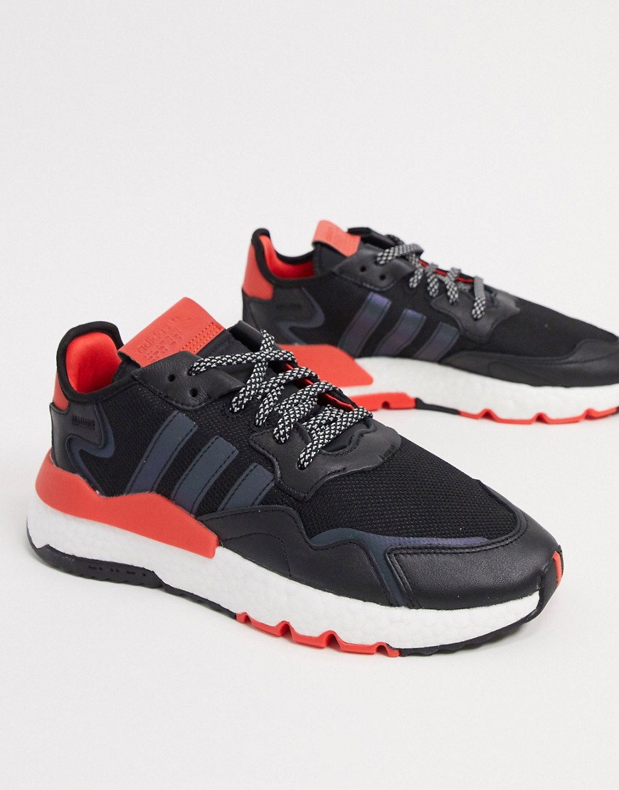 Adidas Originals nite jogger sneakers in black