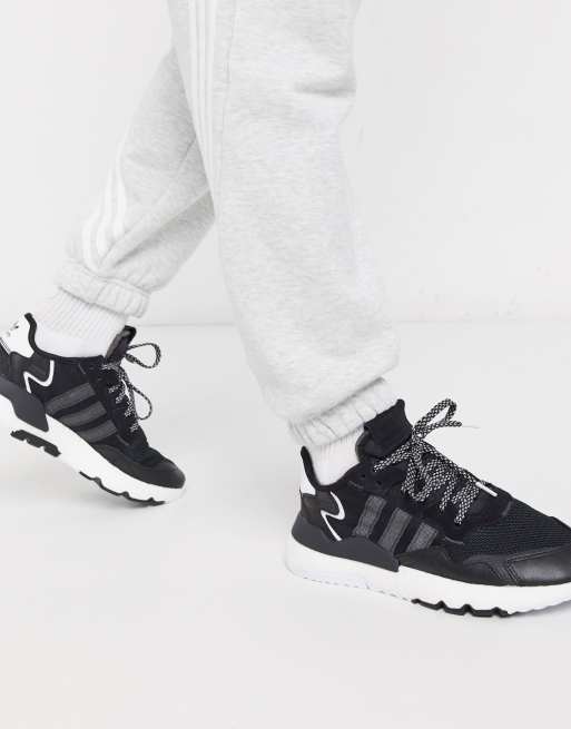 Adidas nite jogger discount zwart