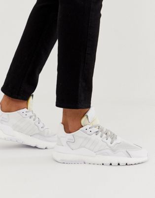 adidas originals nite jogger trainers in triple white