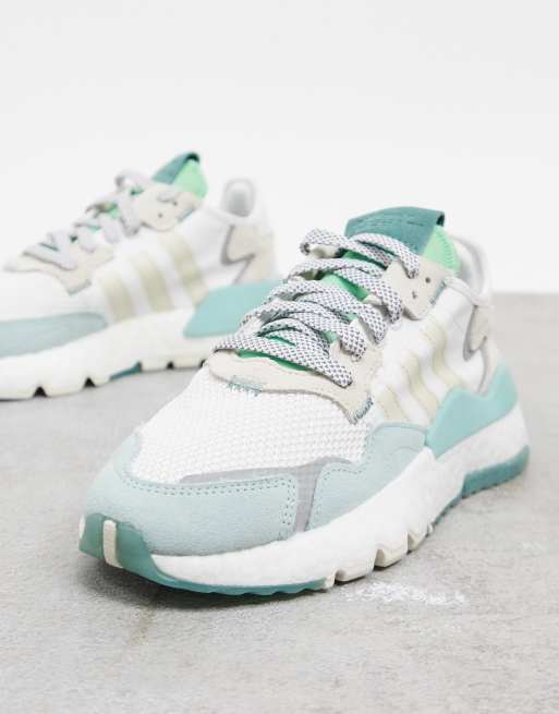 Adidas nite 2024 jogger white green