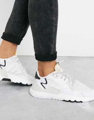 adidas originals nite jogger trainers in white