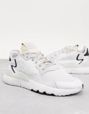 adidas originals nite jogger trainers in white