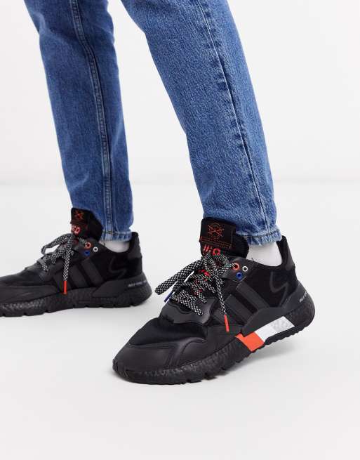 Adidas nite sale jogger with jeans