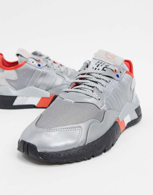adidas Originals Nite Joggers Sneakers in zilver ASOS
