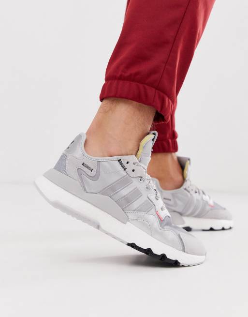 adidas Originals nite joggers trainers in grey