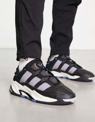 adidas Originals Niteball trainers in black and grey - ASOS Price Checker