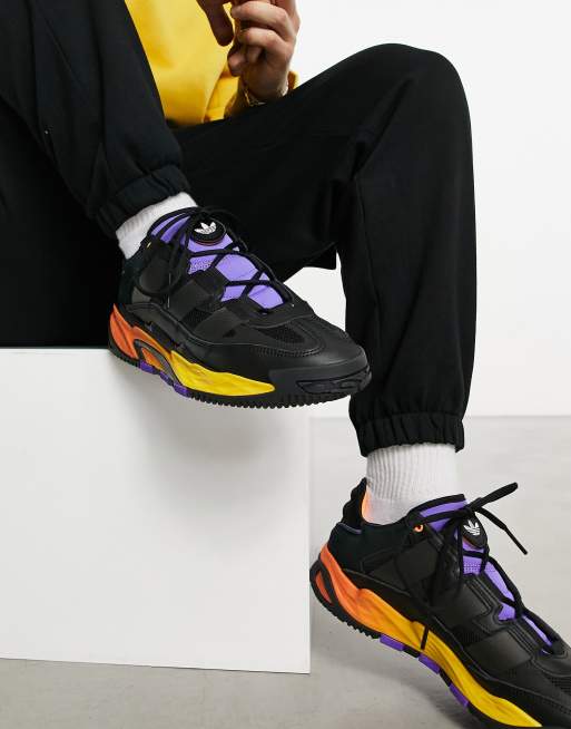 Næste Amerika Vædde adidas Originals Niteball sneakers in black and multi | ASOS