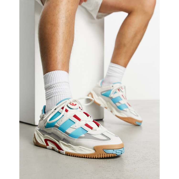 adidas Originals Niteball sneakers off-white and blue ASOS