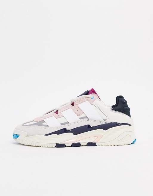 adidas Originals Niteball sneakers in off white