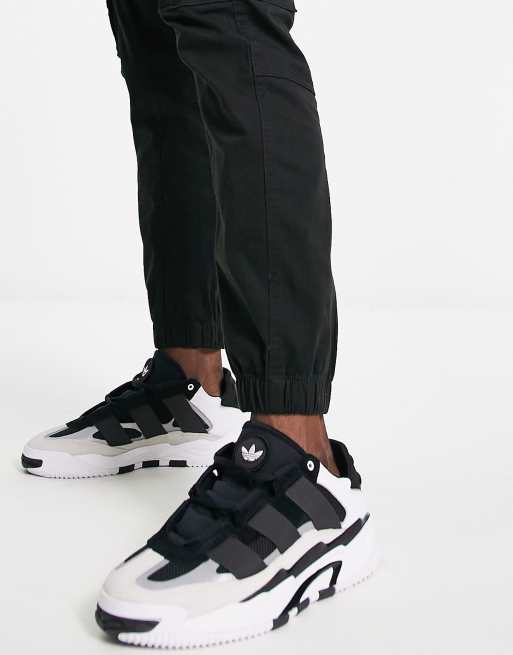 adidas Originals Niteball trainers in white and black ASOS