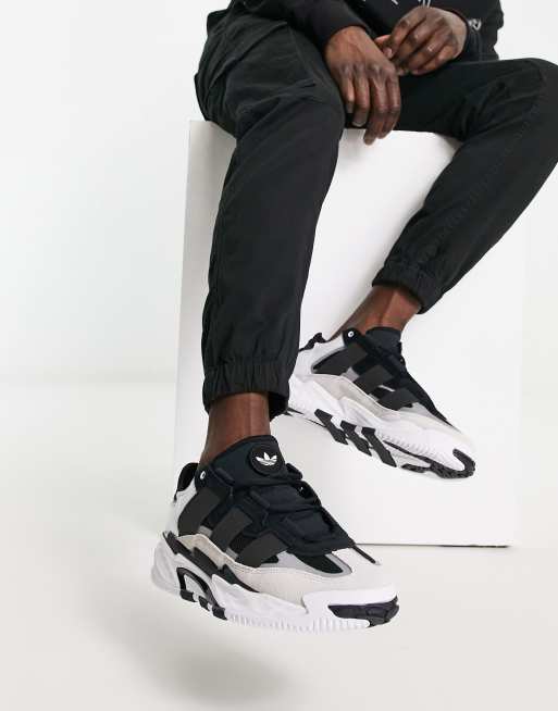 adidas Originals Niteball trainers in white and black ASOS