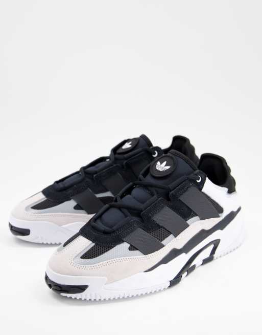 Adidas Originals Niteball Trainers In White And Black Asos