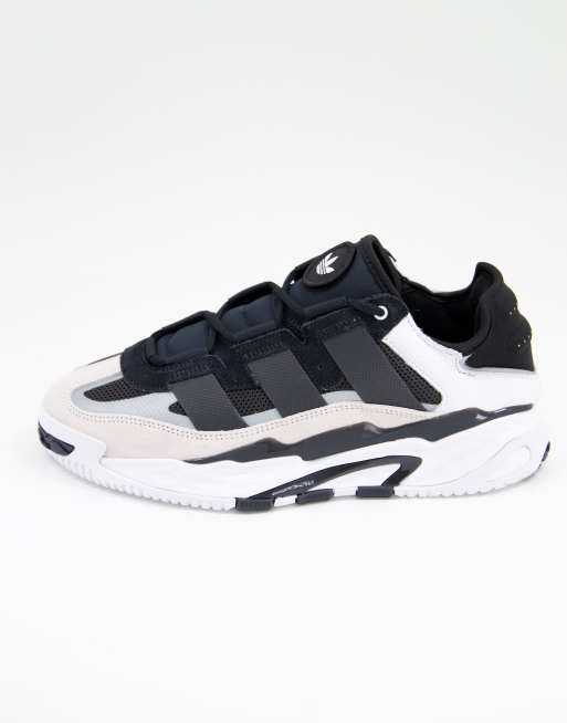 adidas Originals Niteball trainers in white and black