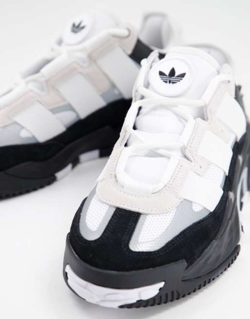 adidas Originals Niteball trainers in white and black ASOS