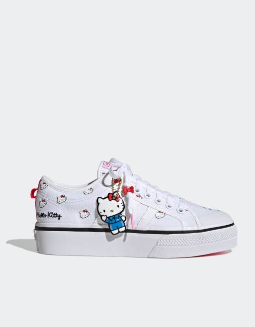adidas Originals - Nizza - Baskets Hello Kitty à semelle plateforme - Blanc