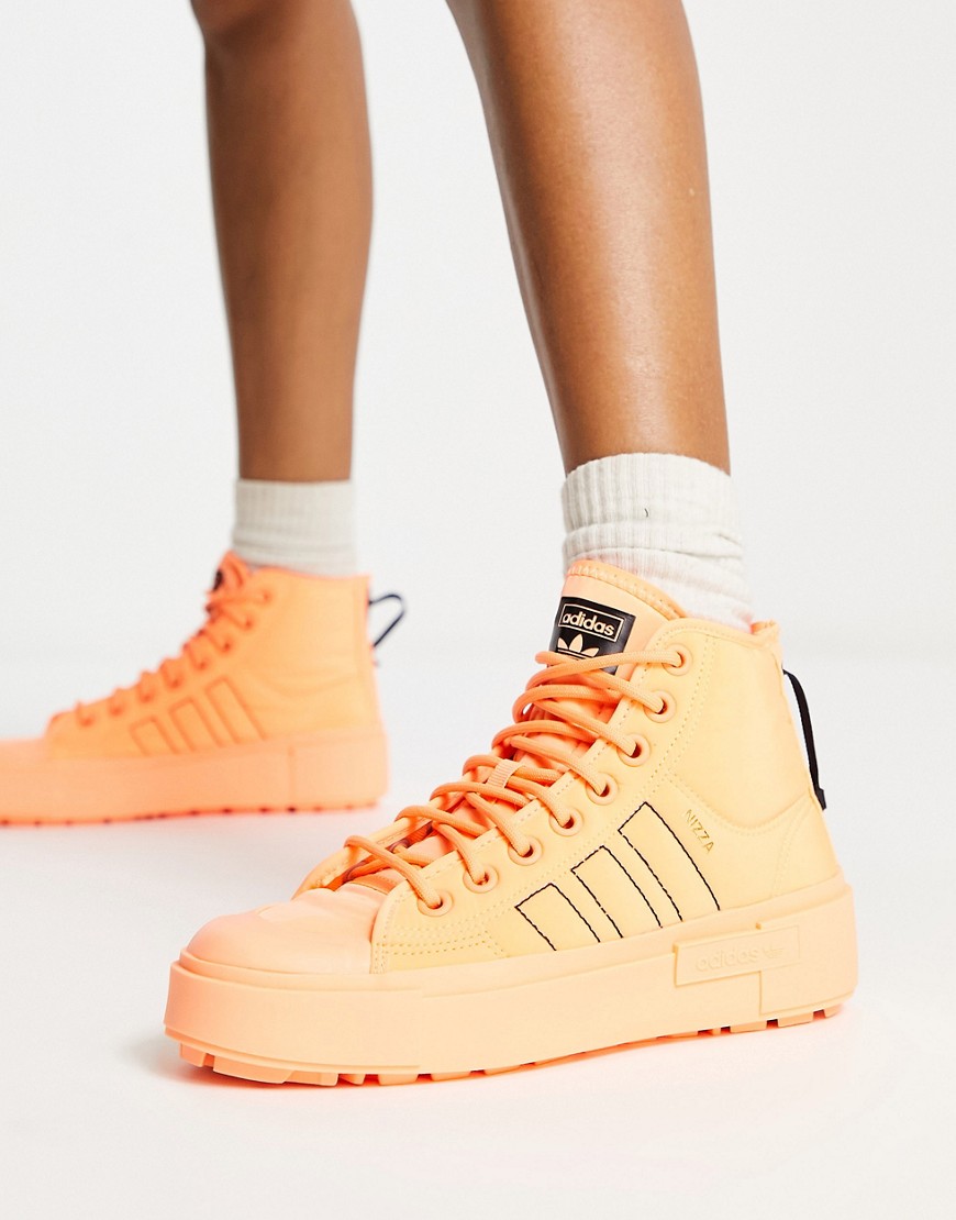 adidas Originals Nizza bonega trainers in orange