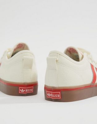 adidas nizza white and red
