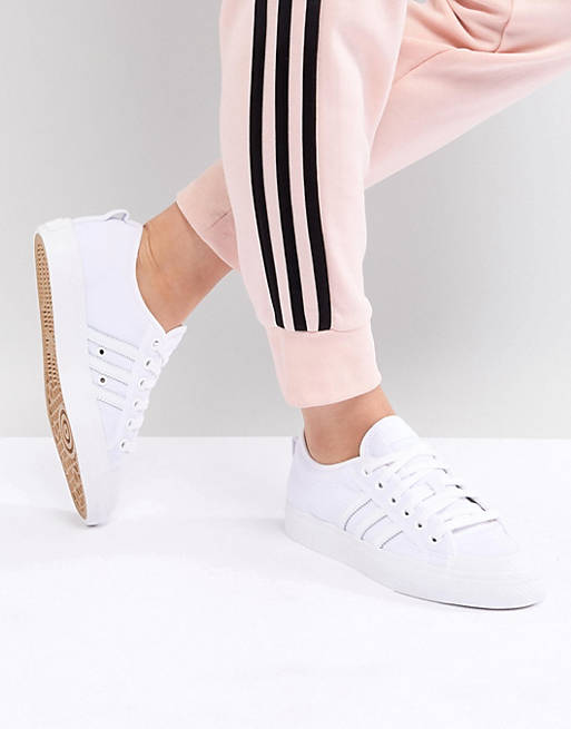 adidas Originals Nizza Canvas Sneakers In White