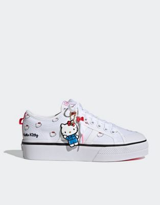 adidas Originals Nizza Hello Kitty platform trainers in white