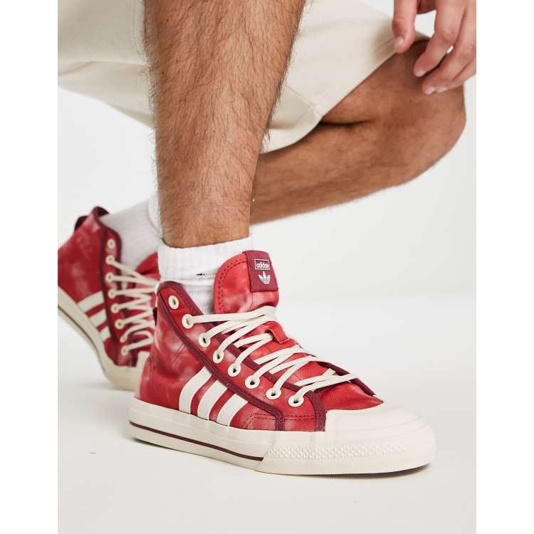 adidas Nizza Hi RF sneakers in red |