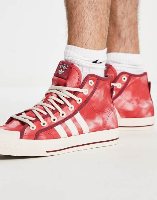 adidas Originals Nizza Hi RF sneakers in red