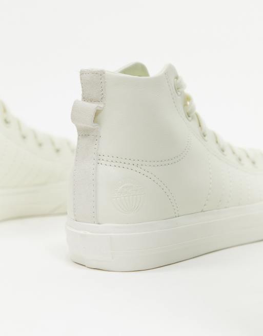 adidas Originals Nizza hi-top trainers in off white | ASOS