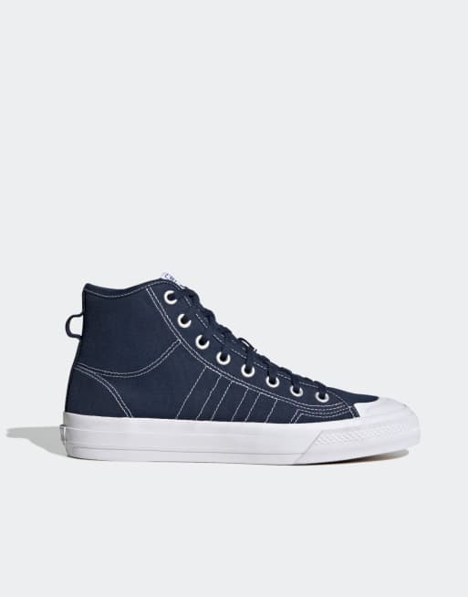 adidas Originals Nizza Hi trainers in navy
