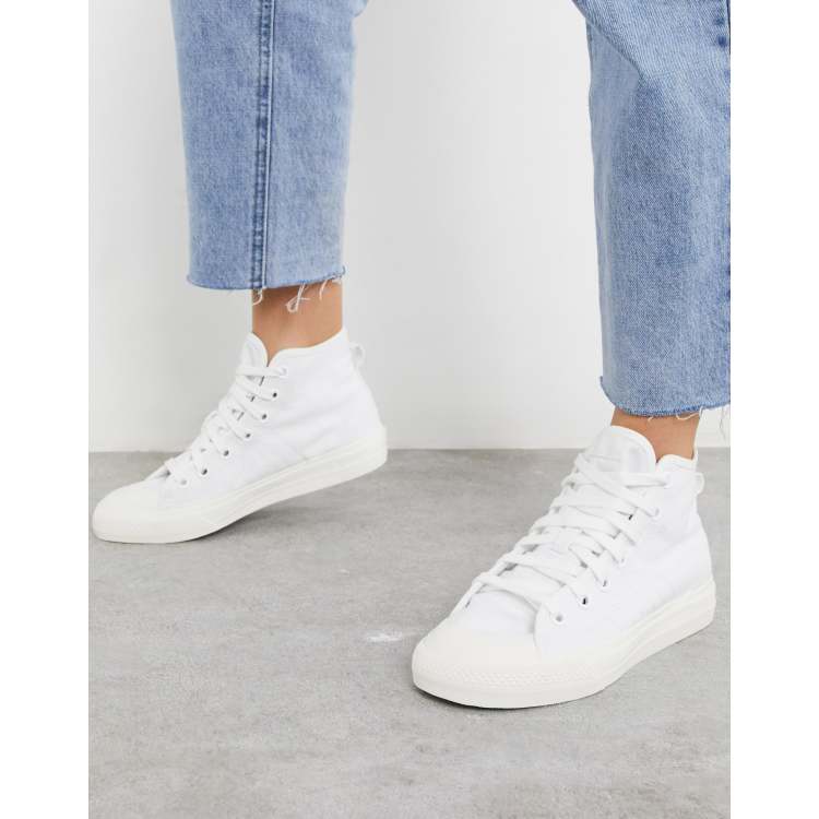 Adidas nizza hi store white