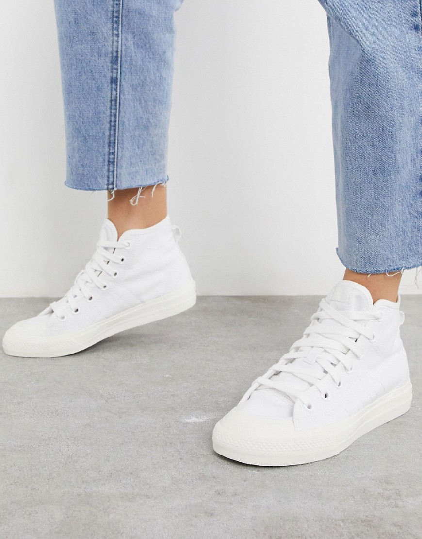 adidas Originals – Nizza Hi – Vita sneakers med högt skaft