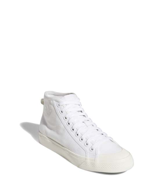 adidas Originals Nizza High Top trainers in white ASOS