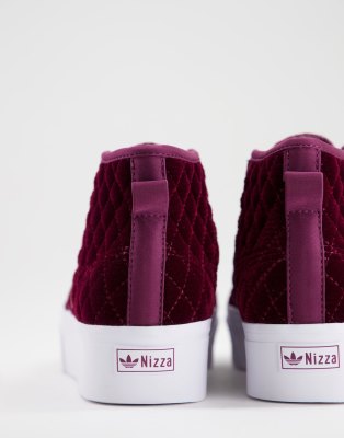 velvet flatform trainers