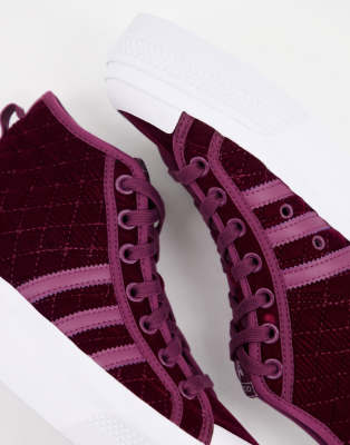 velvet platform trainers