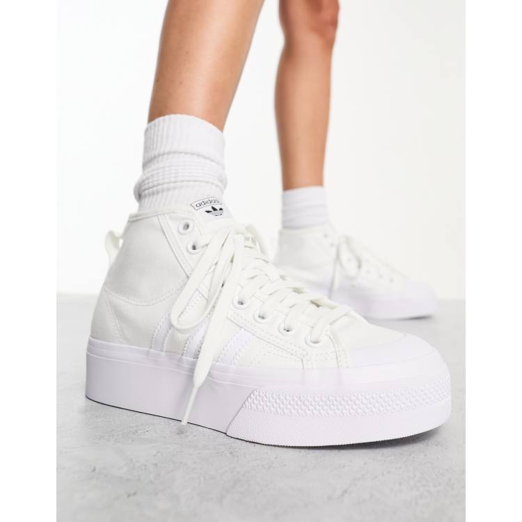 Adidas originals shoes shop high tops white