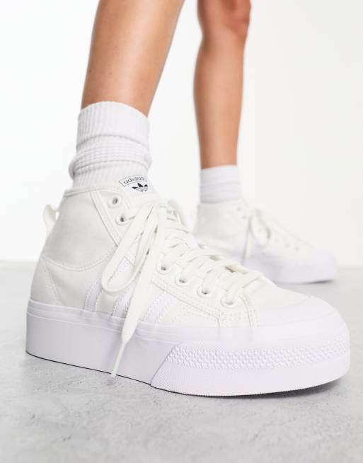 adidas Originals Nizza Platform Hi Top in triple ASOS