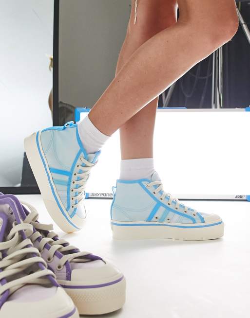 adidas Originals Nizza sneakers almost Platform blue Mid ASOS in 