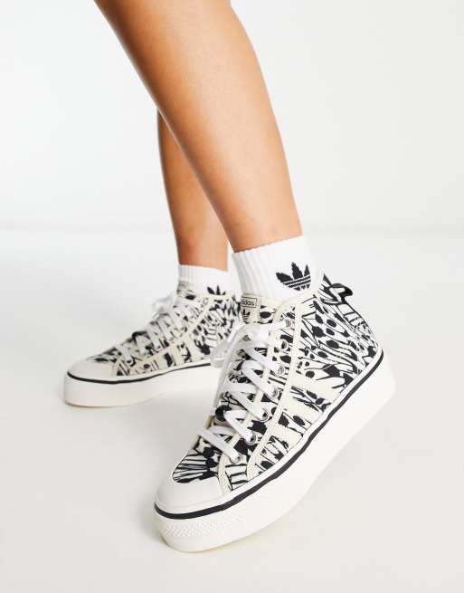 Verkaufsförderung adidas Originals butterfly Platform Mid with print white | ASOS Nizza sneakers in